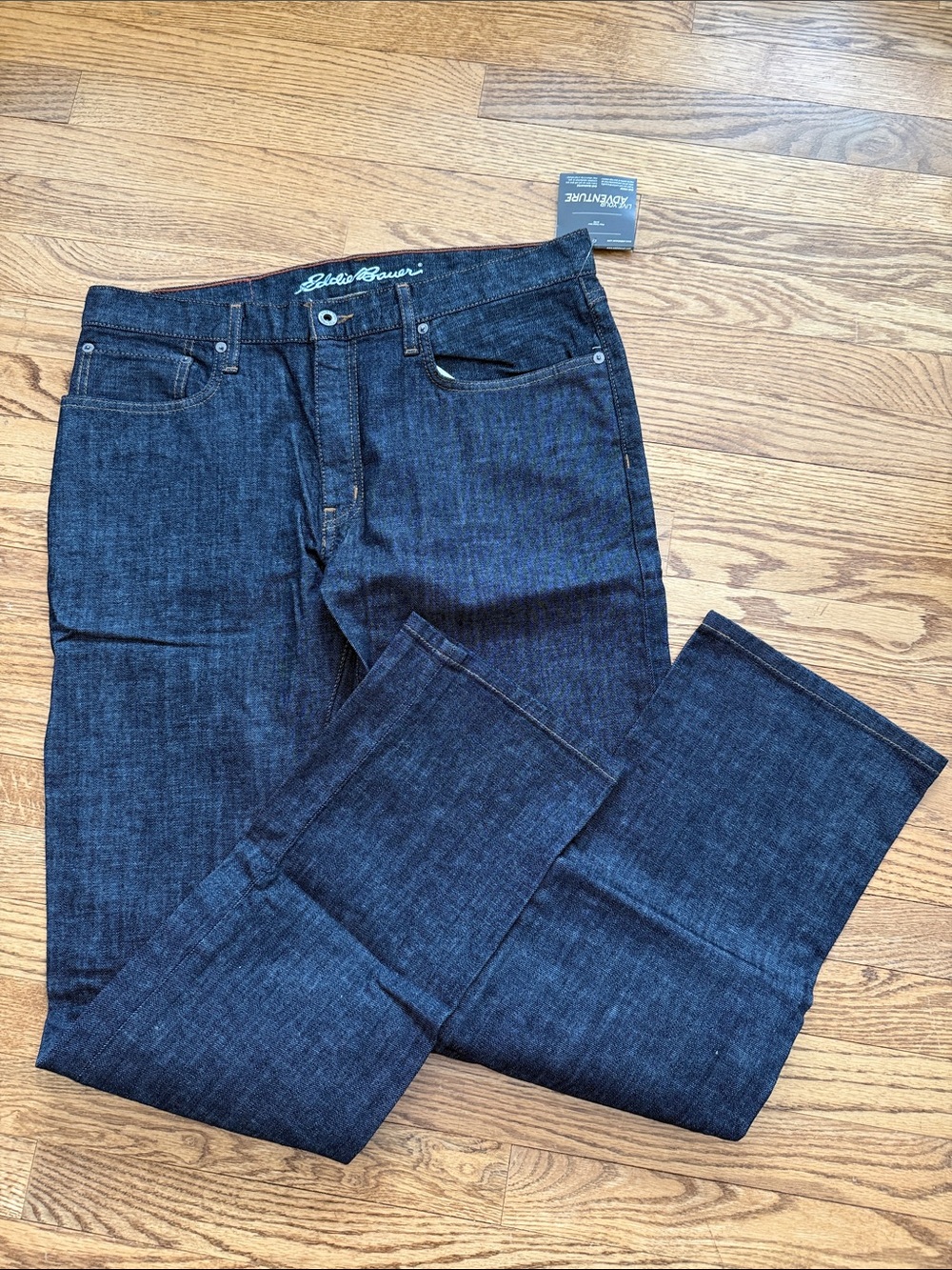 Eddie Bauer Indigo Straight-Leg Men’s Flex Jeans